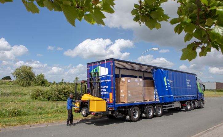 Transport voor de gabion-schanskorven