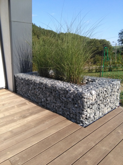 Gabion steenkorven bloembak